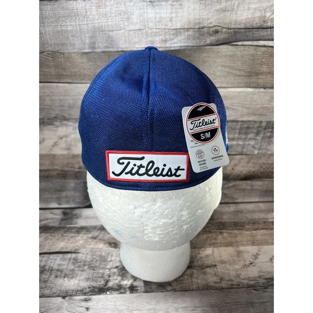 Titleist‎ Tour Sport Mesh Fitted Golf Hat - Blue Size Sm/Med